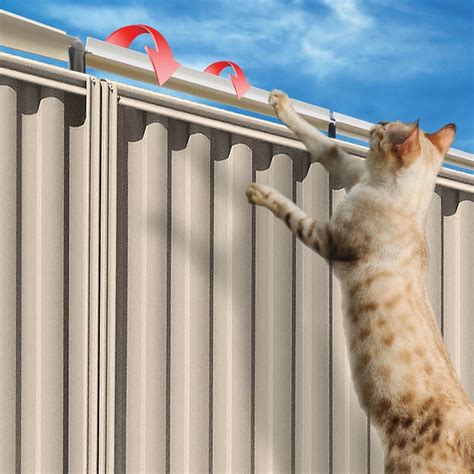 cat fence climbing deterrent|secure a cat proof fencing.